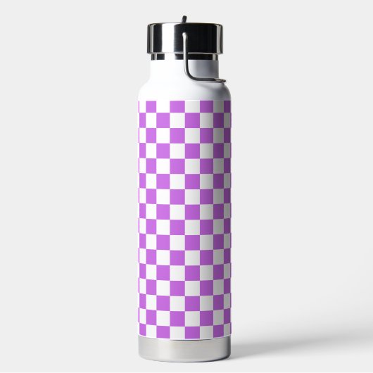 Classic visual magenta checkerboard  trinkflasche (Links)