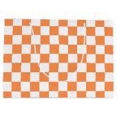 Classic visual orange checkerboard  große geschenktüte (Rückseite)