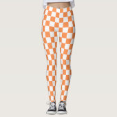 Classic visual orange checkerboard  leggings (Vorderseite)