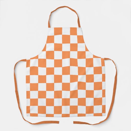 Classic visual orange checkerboard  schürze (Vorderseite)
