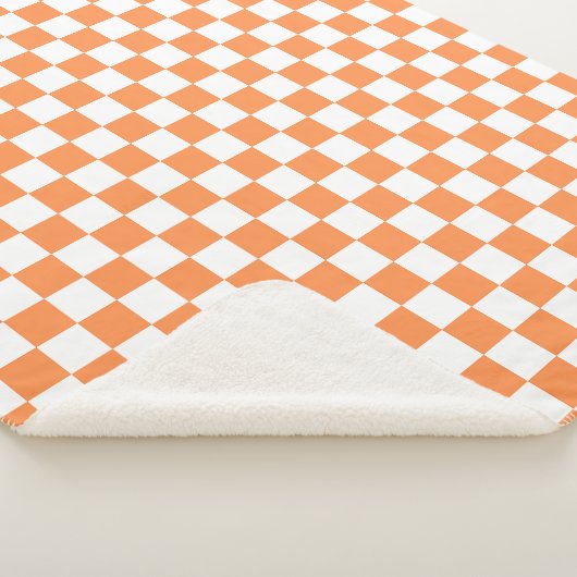 Classic visual orange checkerboard  sherpadecke (3/4)