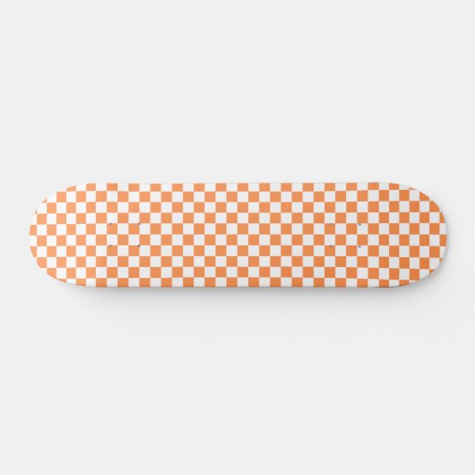 Classic visual orange checkerboard  skateboard (Horizontal)