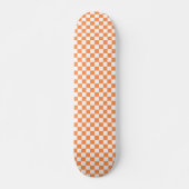 Classic visual orange checkerboard  skateboard (Vorne)