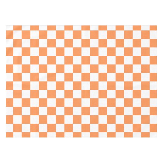 Classic visual orange checkerboard  tischdecke (Vorderseite (Horizontal))