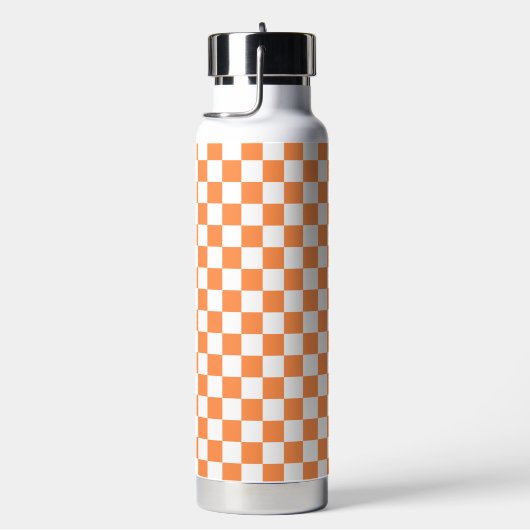Classic visual orange checkerboard  trinkflasche (rechts)