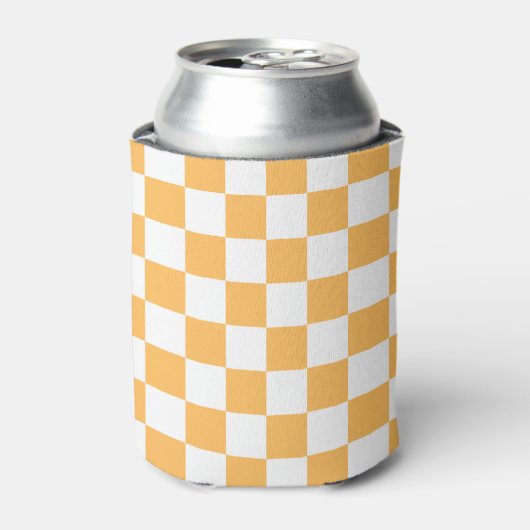 Classic visual peach checkerboard  dosenkühler (Kanne Vorderseite)