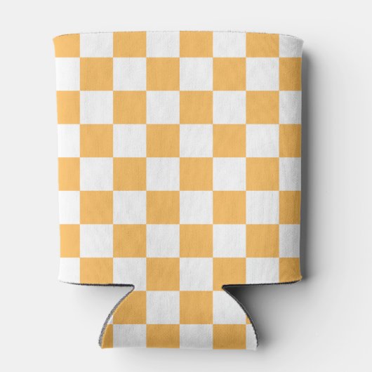 Classic visual peach checkerboard  dosenkühler (Rückseite)