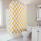 Classic visual peach checkerboard  duschvorhang (Beispiel)