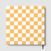 Classic visual peach checkerboard  gästebuch (Rückseite)