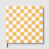 Classic visual peach checkerboard  gästebuch (Vorderseite)
