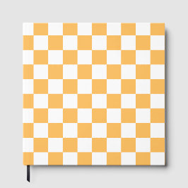 Classic visual peach checkerboard  gästebuch