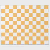 Classic visual peach checkerboard  geschenkpapier (Flach)
