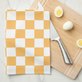 Classic visual peach checkerboard  geschirrtuch (Viertel Falte)