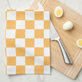 Classic visual peach checkerboard  geschirrtuch