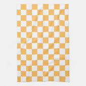 Classic visual peach checkerboard  geschirrtuch (Vertikal)