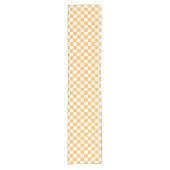 Classic visual peach checkerboard  kurzer tischläufer (Vorderseite)