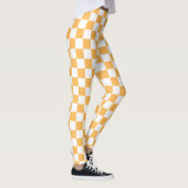 Classic visual peach checkerboard  leggings (Rechts)