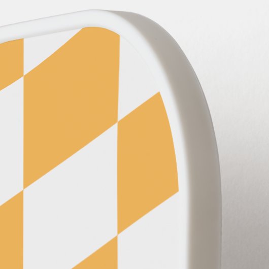 Classic visual peach checkerboard  pickleball schläger (Linke Seite)