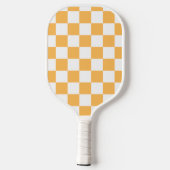 Classic visual peach checkerboard  pickleball schläger (Rückseite)