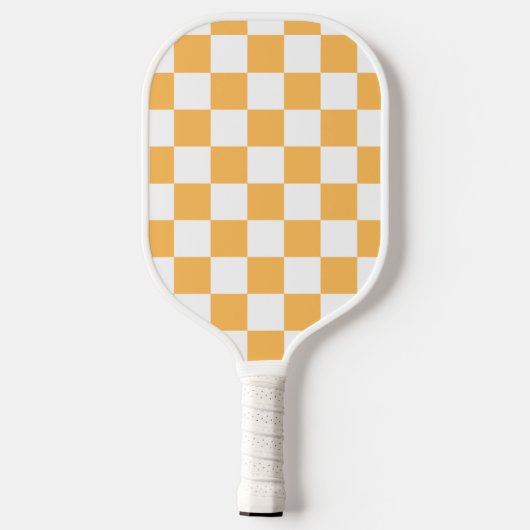 Classic visual peach checkerboard  pickleball schläger (Rückseite)