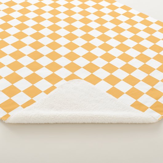 Classic visual peach checkerboard  sherpadecke (3/4)