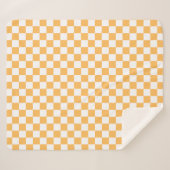 Classic visual peach checkerboard  sherpadecke (Vorderseite (Horizontal))