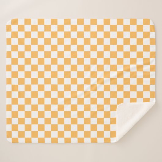 Classic visual peach checkerboard  sherpadecke (Vorderseite (Horizontal))