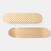 Classic visual peach checkerboard  skateboard (Horizontal)
