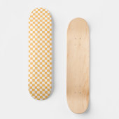 Classic visual peach checkerboard  skateboard (Vorderseite)