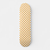Classic visual peach checkerboard  skateboard (Vorne)