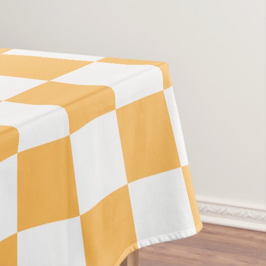 Classic visual peach checkerboard  tischdecke (Beispiel)