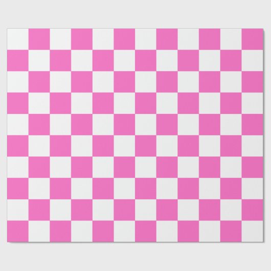 Classic visual pink checkerboard  geschenkpapier (Flach)
