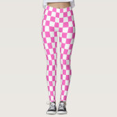 Classic visual pink checkerboard  leggings (Vorderseite)