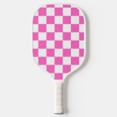 Classic visual pink checkerboard  pickleball schläger (Vorderseite)