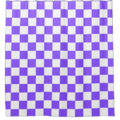 Classic visual purple checkerboard  duschvorhang (Vorderseite)