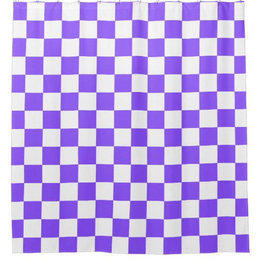 Classic visual purple checkerboard  duschvorhang (Vorderseite)