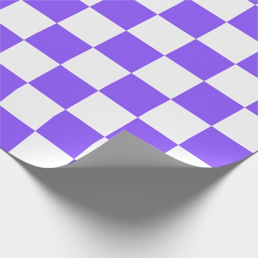 Classic visual purple checkerboard geschenkpapier (Ecke)