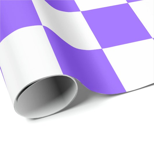 Classic visual purple checkerboard  geschenkpapier (Rolleneckpunkt)
