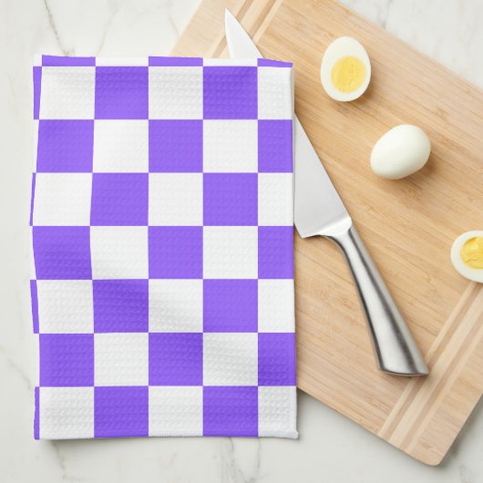 Classic visual purple checkerboard  geschirrtuch (Viertel Falte)