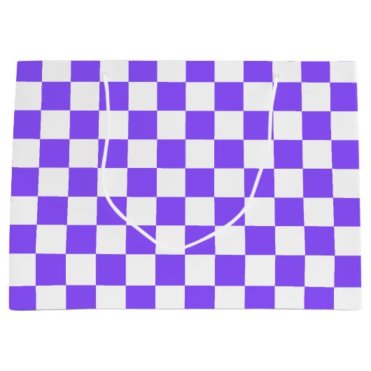 Classic visual purple checkerboard  große geschenktüte (Vorderseite)