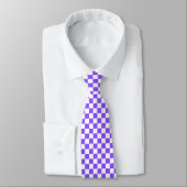 Classic visual purple checkerboard  krawatte (Gebunden)