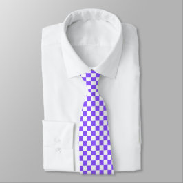 Classic visual purple checkerboard  krawatte