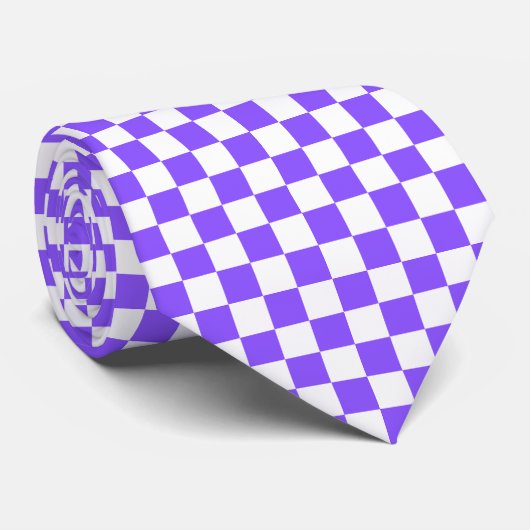 Classic visual purple checkerboard  krawatte (Gerollt)