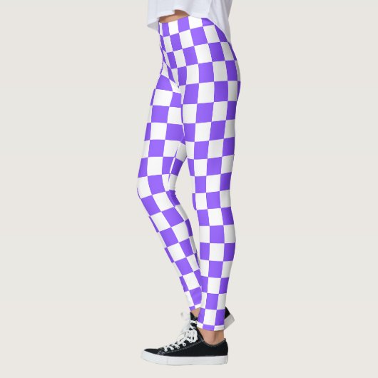 Classic visual purple checkerboard  leggings (Links)