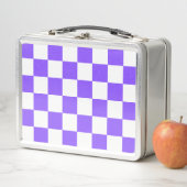 Classic visual purple checkerboard  metall brotdose (Beispiel)