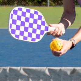Classic visual purple checkerboard  pickleball schläger