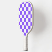 Classic visual purple checkerboard  pickleball schläger (Links)