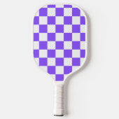 Classic visual purple checkerboard  pickleball schläger (Rückseite)