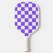 Classic visual purple checkerboard  pickleball schläger (Vorderseite)