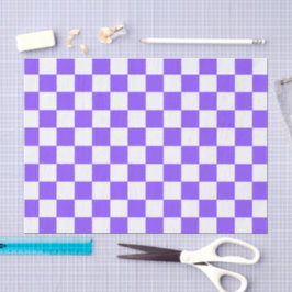 Classic visual purple checkerboard  seidenpapier